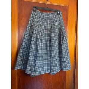 VINTAGE Plaid Pleated School Girl Green Bay Packer Skirt Small
